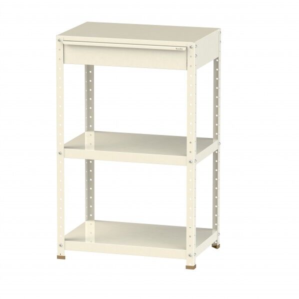 スペシャルワゴン 固定式 キャビネット深型1段×1個アイボリー W7H-M-IV 1点