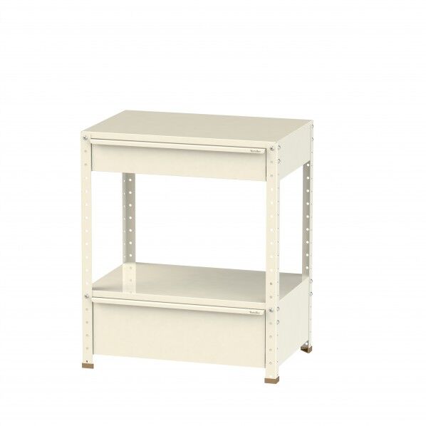 スペシャルワゴン 固定式 キャビネット深型1段×1個、超深型1段×1個アイボリー W7-MBD-IV 1点