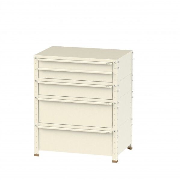 スペシャルワゴン固定式キャビネット浅型2段・深型1段×1個、超深型1段×2個IV W7-SMD2-IV 1点