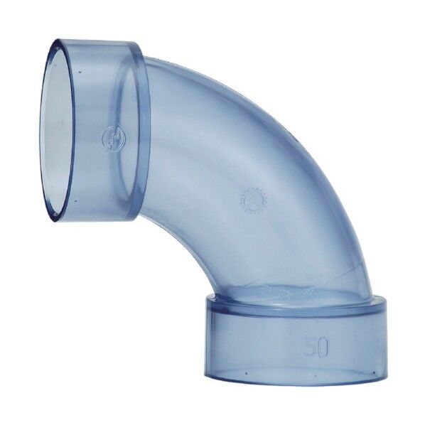 透明 DV 大曲エルボ 透明 DL-LL 50