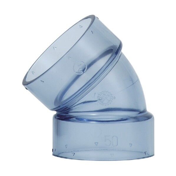 透明 DV 45度エルボ 透明 DV-45L 40