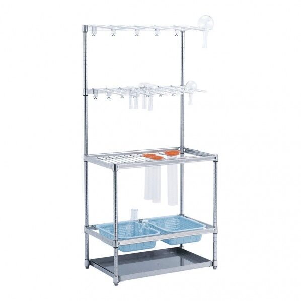 ドライシェルフCVカーテン無し 760×460×1590mm 3-1083-01 1