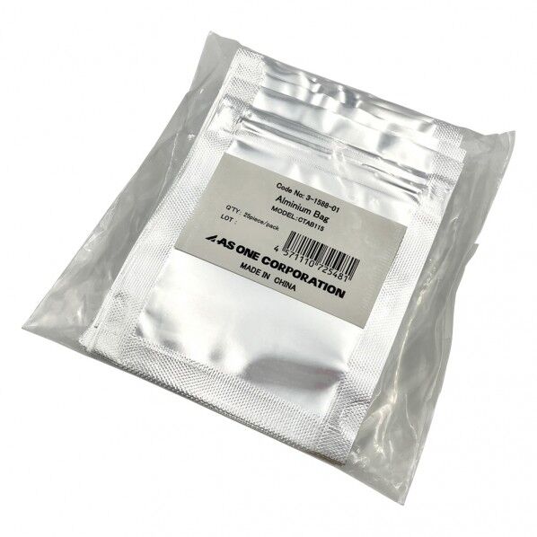 自立式チャック付きアルミ袋 幅:90×チャック下:99mm 底幅28mm 3-1588-01 1