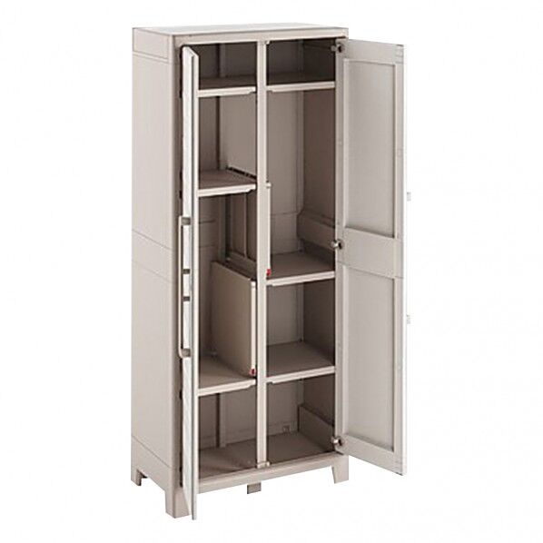 プラスチックキャビネット(トールマルチスペース、両開き) 9751000 要組立 3-1614-03 1点