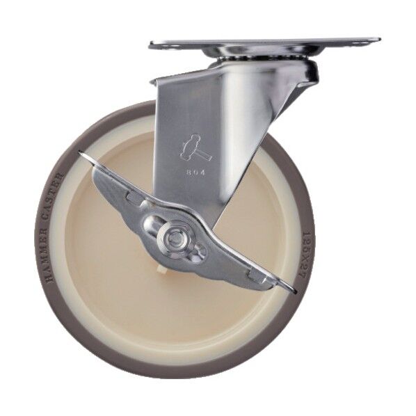 Eシリーズオールステンレス自在SP付ウレタン車125mm 平戸車 315EUR125 1個