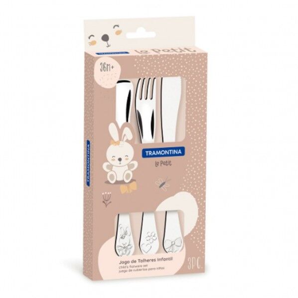 ル･フﾟティお子様カトラリー3P女の子オールステン