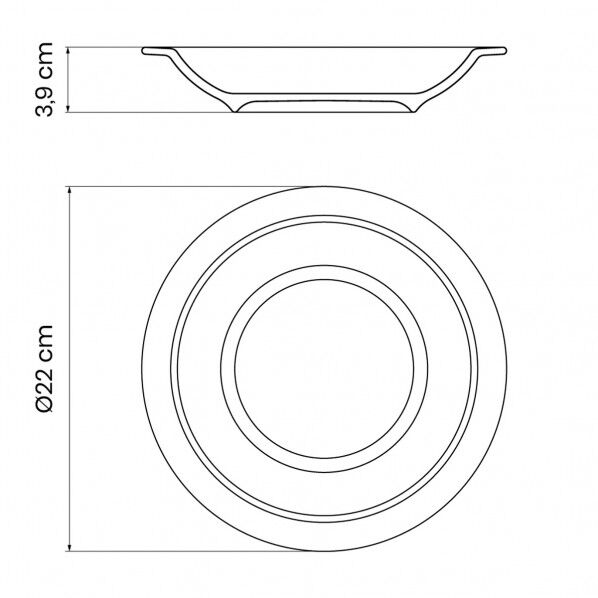 ペシェス ディーププレート 22cm