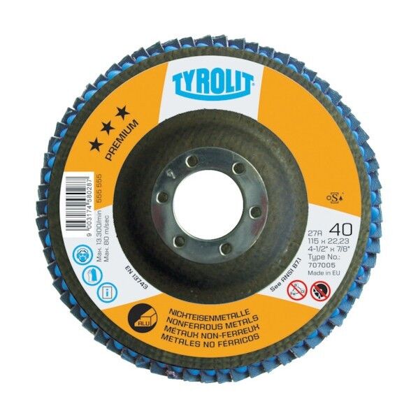 TYROLIT フラップディスク アルミ向け 125mm #120