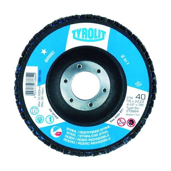 TYROLIT フラップディスク ベーシックタイプ 100mm #40