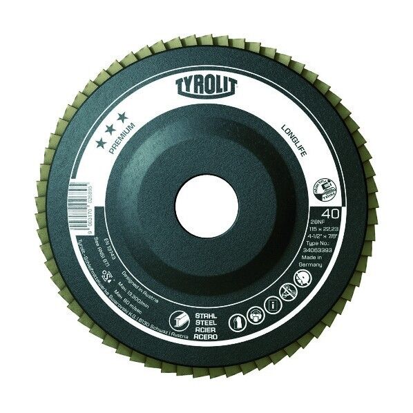 TYROLIT フラップディスク ロングライフ 125mm #40