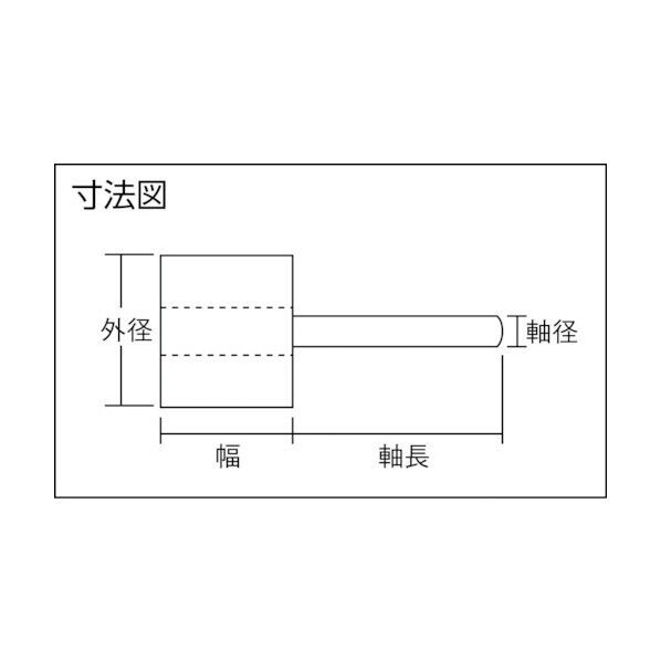 軸付ナイロンホイール 軸径6mm #120