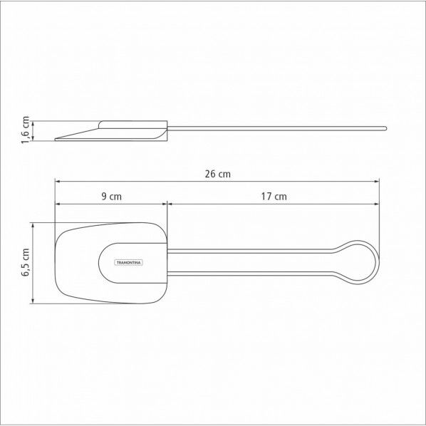トラモンティーナ モルデ スパチュラ 大 ワイヤーハンドル 26cm 25815/160 1個