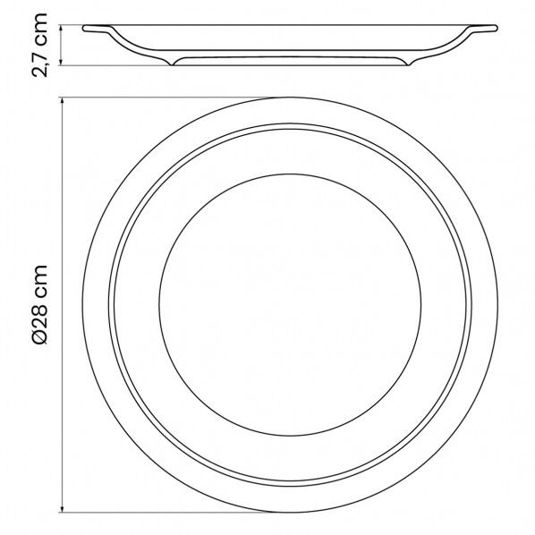 ヘﾟシェス テﾞィナーフﾟレート 28cm