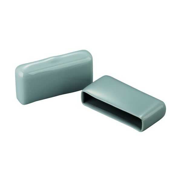 保護キャップ フラットバー用 灰 HLGYF12X38-B 100個...