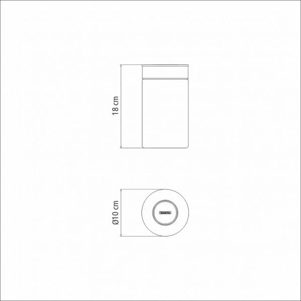 プレッザ グラスコンテイナー ステンレス蓋 1L