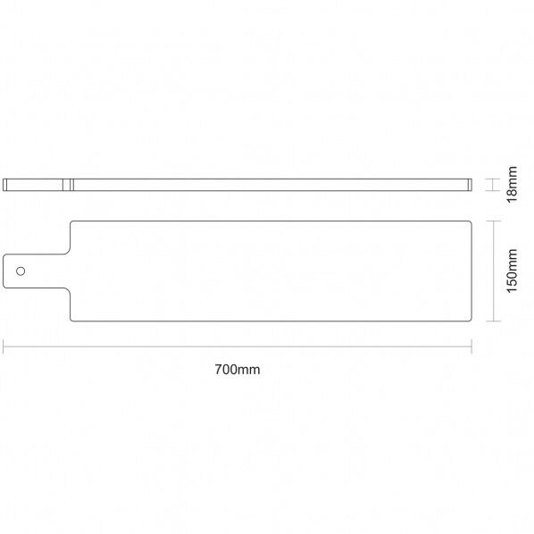 バーベキューロングサービングボードチーク手付