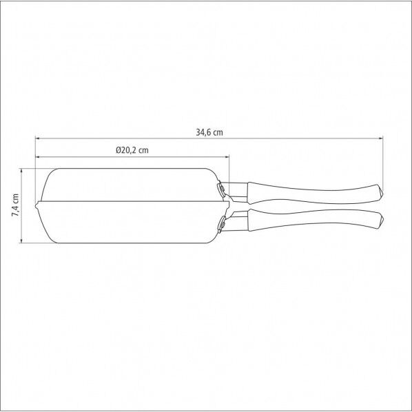 ロレト ノンスティックオムレツフライパン 深 20cm