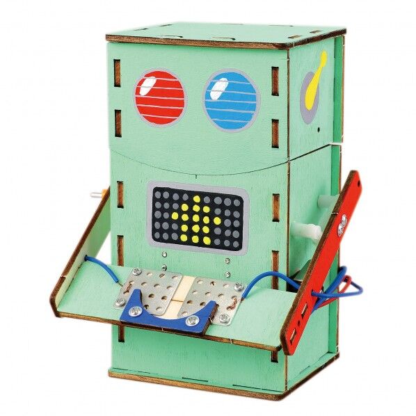 コインを食べる!?木製貯金箱ロホﾞット工作キット