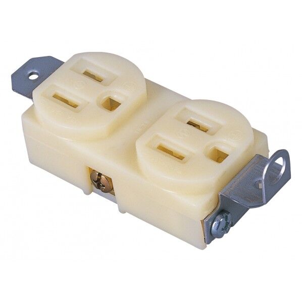 金具付コンセント 白