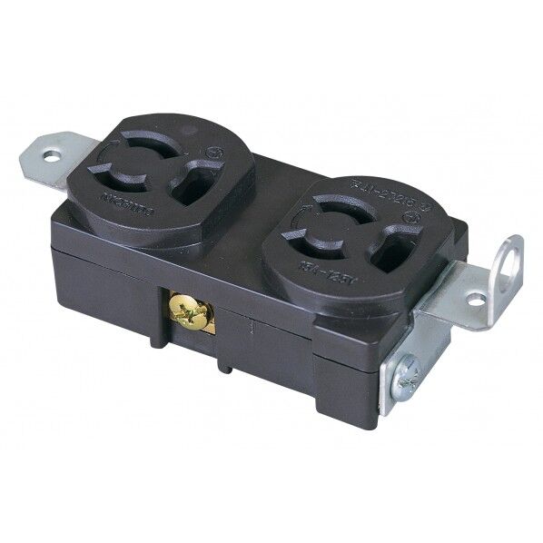 金具付抜止コンセント 茶