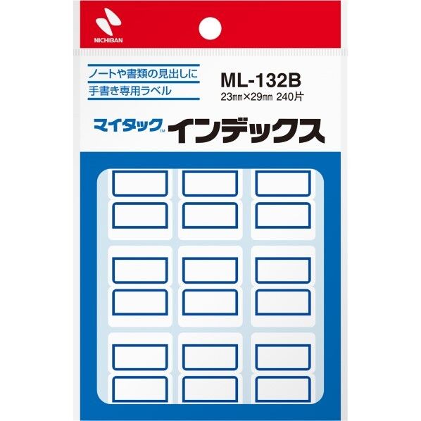 マイタックTM インデックス 手書き用 156 x 100 x 6 mm ML-132B 20枚