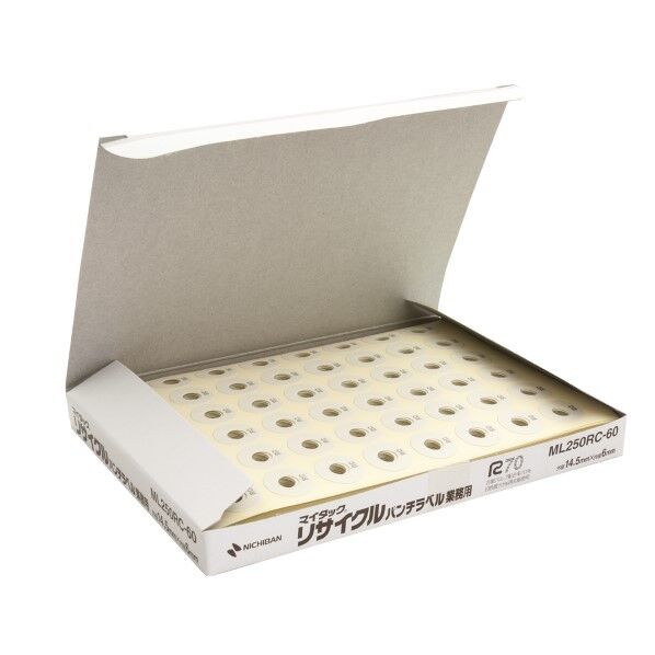 ニチバン マイタックTM リサイクルパンチラベル 業務用 ML250RC-60 1個...