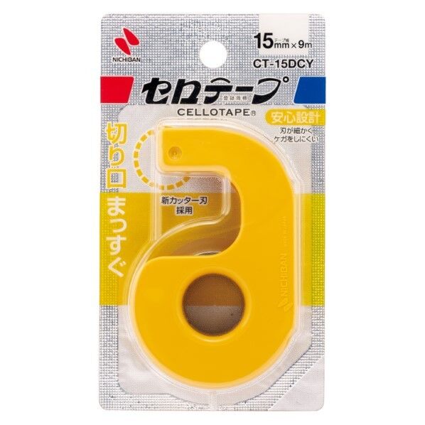 セロテープ® 小巻 カッターつき まっすぐ切れるタイプ CT-15DCY 1個