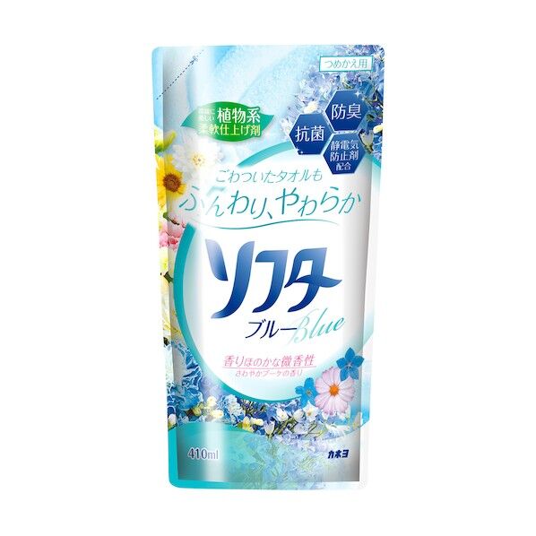 カネヨ石鹸 ソフターブルー1/3 詰替 410ml 602118-B 1個×24個