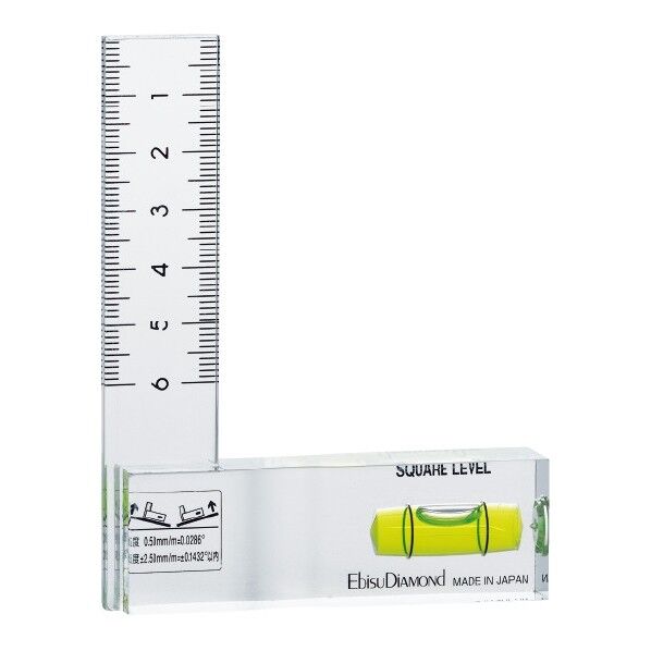 スコヤレベル 透明 15X100X75mm ED-SQ 1個