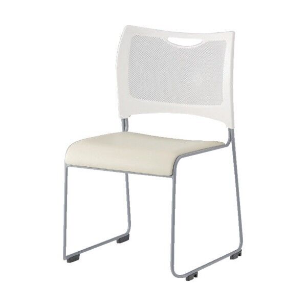 ミーティングチェアMCX-02Vホワイト/ホワイト