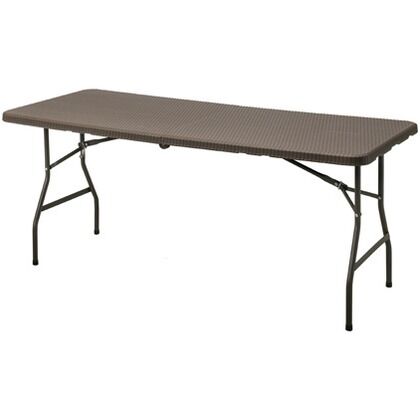 イージーキャリー ダイニングテーブル ラタン調 ブラウン 約幅180cm×奥行76cm×高さ73cm ECF-T01BR 1台