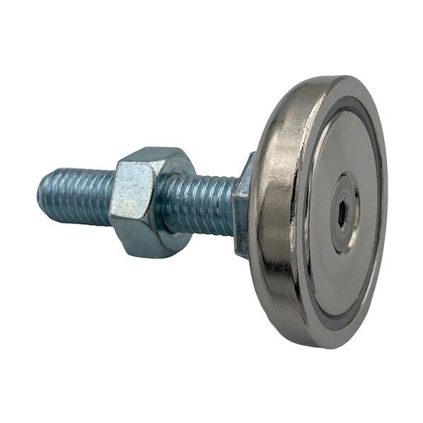 ネオジキャップ磁石 Φ32 六角ボルトM8-40 滑り止めゴム付 NMHB32-40 1点