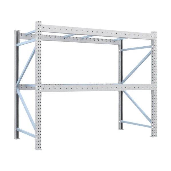 重量パレットラック3トン 2500X1000XH2000 2段 単体 3D-20B25-10-2 1点