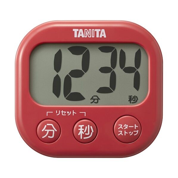 ※法人専用品※タニタ タニタ抗菌でか見えタイマー RD チェリーレッド チェリーレッド TD429 1個...