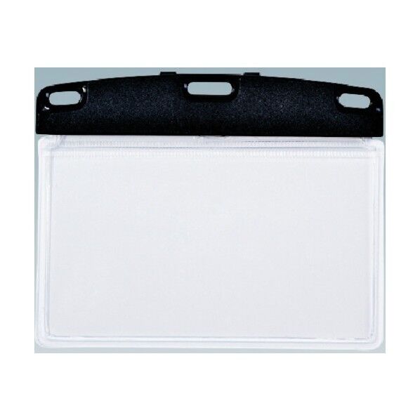 名札用ケースソフトタイプヨコ名刺1枚黒