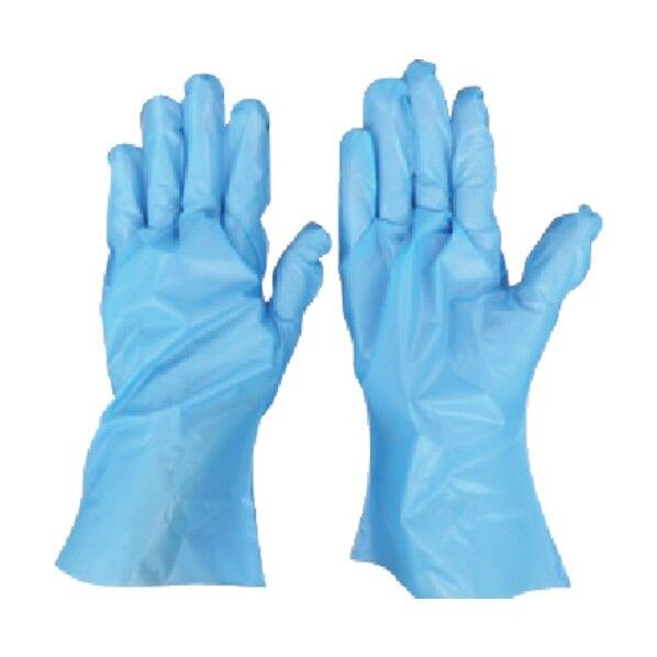 イージーグローブ735指先ピッタリブルーM100枚入