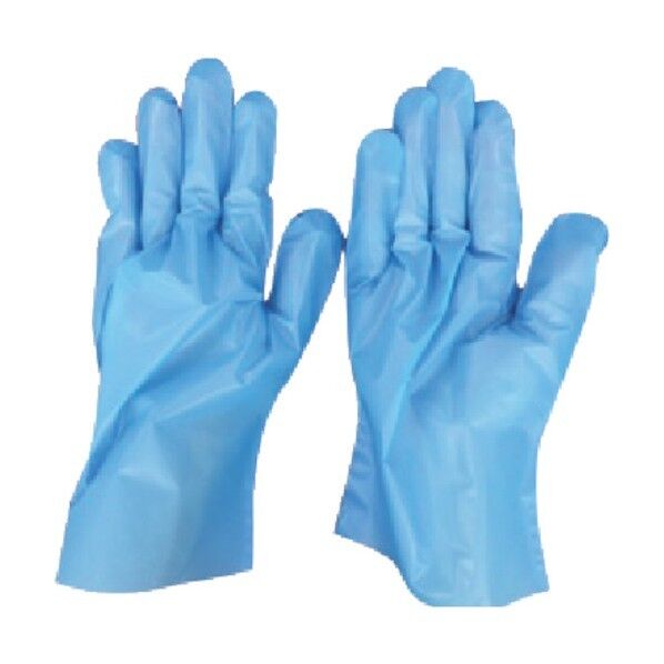 イージーグローブ738BポリLD外エンボスブルーM100枚入