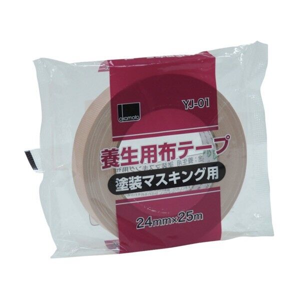 オカモト 養生用布テープYJ-01クリーム24ミリ 1点 x 60点...