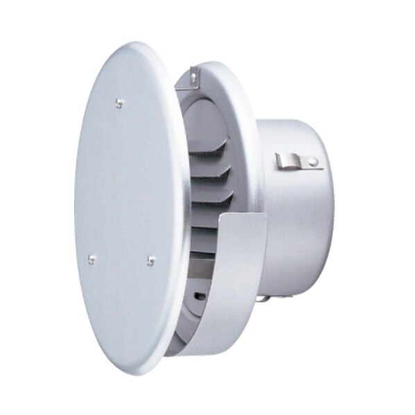 丸型風防付ガラリ(ステンレス網付水切付) SK-AGC100W 1