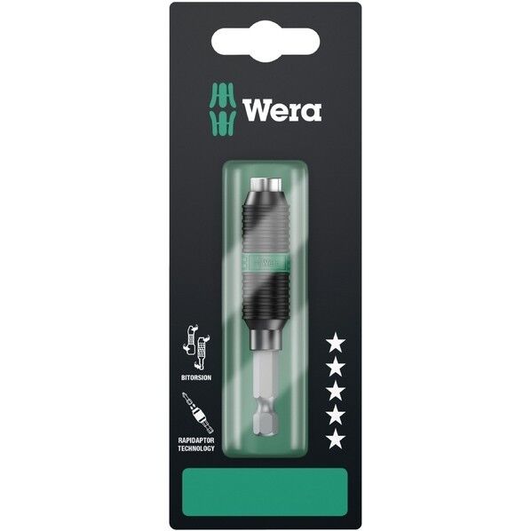 Wera Werkzeuge GmbH サイズ1/4インチ ラピッド式ビットホルダー 全長75mm 073420 1個...