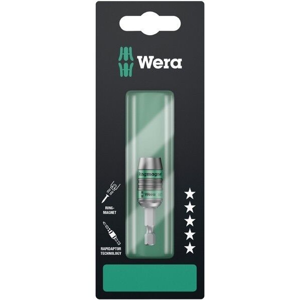 Wera Werkzeuge GmbH 差込角1/4インチ マグ付ラピッド式ビットホルダー 全長57mm 073511 1個...