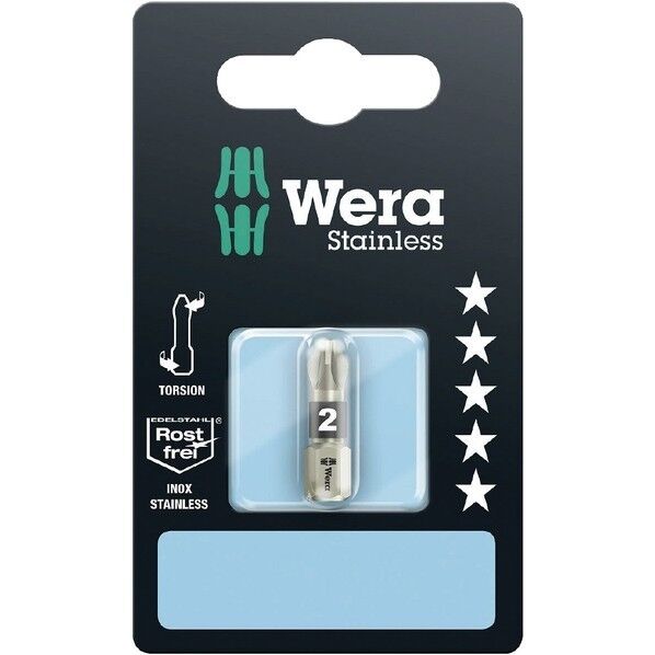 Wera Werkzeuge GmbH ステンレスドライバービット サイズPZ2x25 073614 1個...
