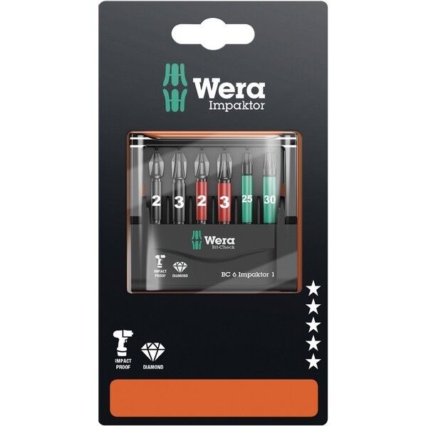 Wera Werkzeuge GmbH インパクター ビットセット トルクスビットセット 6点 SB 073890 1セット...