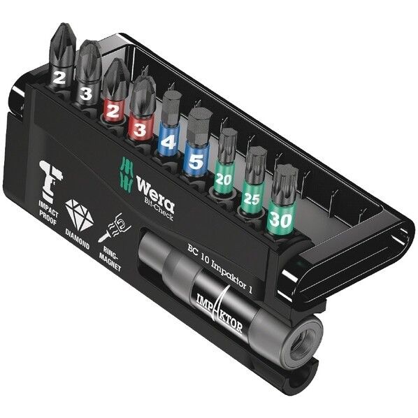 Wera Werkzeuge GmbH インパクト用ドライバービット 10本組 073980 1個...