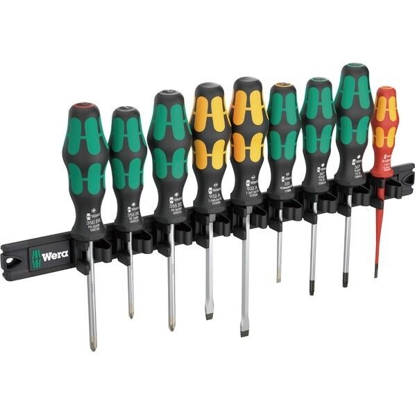 Wera Werkzeuge GmbH クラフトフォームドライバーセット 9本組 マグネットレール付 051012 1セット...