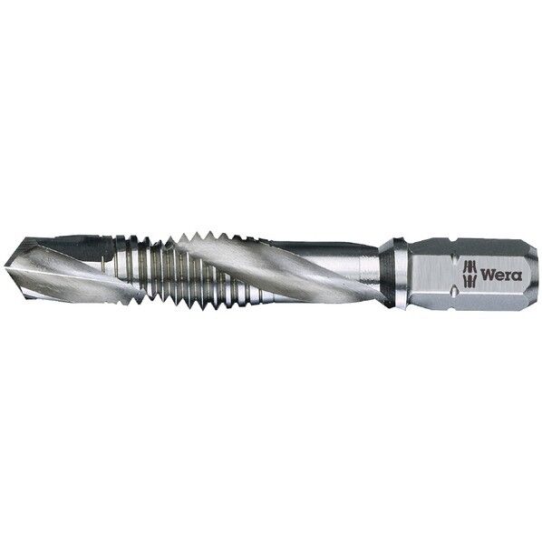 Wera Werkzeuge GmbH HSSシリーズ 六角軸ドリルタップ  サイズM6x1.0/4.5x44mm 104643 1個...