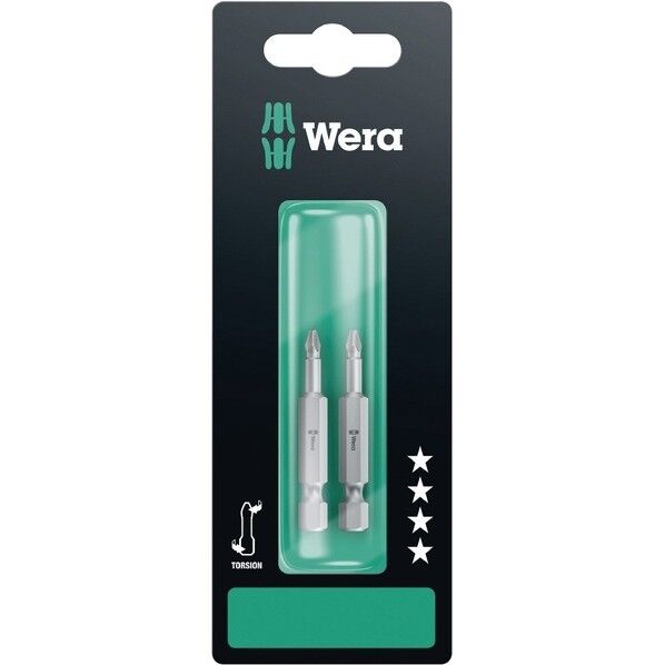 Wera Werkzeuge GmbH ドライバービット サイズPZ1X50 2本入 パック入 134384 1パック...