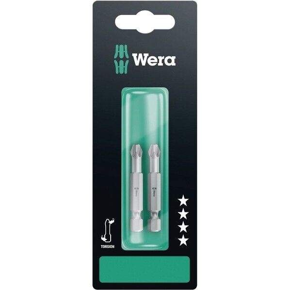 Wera Werkzeuge GmbH ドライバービット サイズPZ3X50 2本入 パック入 134386 1パック...