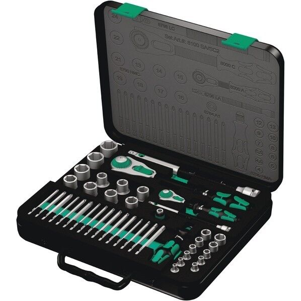 Wera Werkzeuge GmbH ZYKLOP 1/4+1/2 ラチェットセット 43点入 160785 1セット...