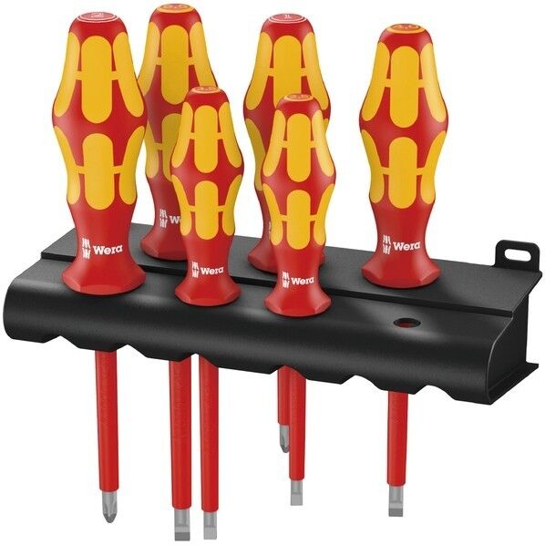 Wera Werkzeuge GmbH 絶縁ドライバーセット 6本組 ラック付 (+ - ) 006145 1セット...